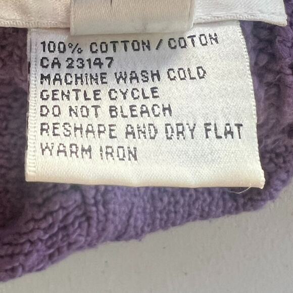 Vintage Talbots Sweater Women's XL Ombre Purple Turtle Neck Textured Thick Knit - Picture 7 of 7